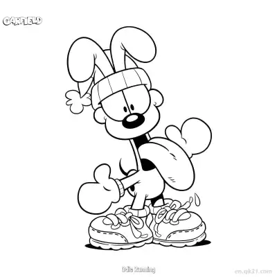 Free printable Odie Dog Running 2 Coloring Page - Free PDF Printable Garfield Cat Coloring Sheets coloring page