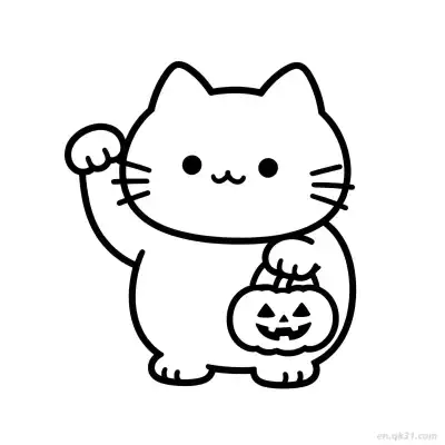 Free printable Halloween Cat 13 Coloring Page - Free PDF Printable Cute Cat Coloring Sheets coloring page