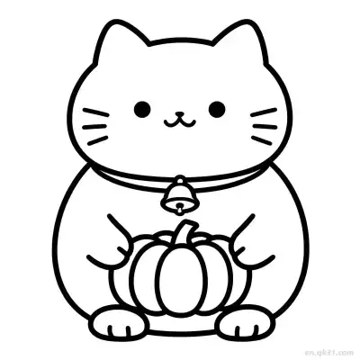 Free printable Halloween Cat 14 Coloring Page - Free PDF Printable Cute Cat Coloring Sheets coloring page
