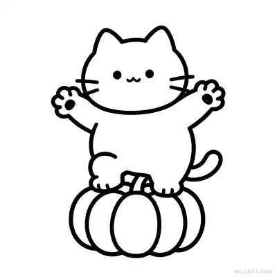 Free printable Halloween Cat 15 Coloring Page - Free PDF Printable Cute Cat Coloring Sheets coloring page