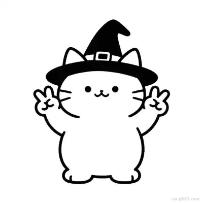 Free printable Halloween Cat 16 Coloring Page - Free PDF Printable Cute Cat Coloring Sheets coloring page