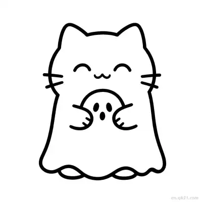 Free printable Halloween Cat 17 Coloring Page - Free PDF Printable Cute Cat Coloring Sheets coloring page