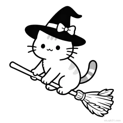 Free printable Halloween Cat 4 Coloring Page - Free PDF Printable Cute Cat Coloring Sheets coloring page