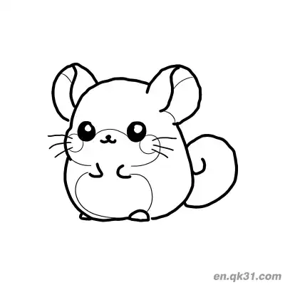 Free printable Round Chubby Hamster with Blush Coloring Page coloring page