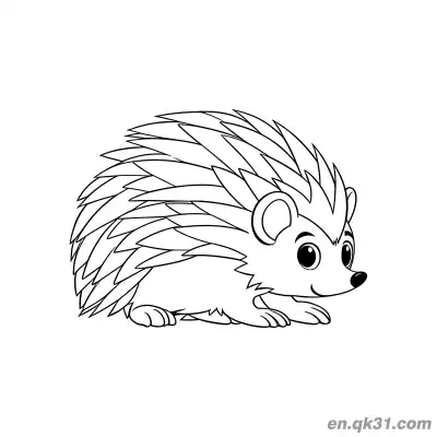 Free printable Big Eyes Crawling Hedgehog Coloring Page coloring page