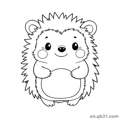 Free printable Chubby Round Belly Hedgehog Coloring Page coloring page