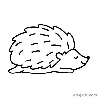 Free printable Crawling Hedgehog Coloring Page coloring page