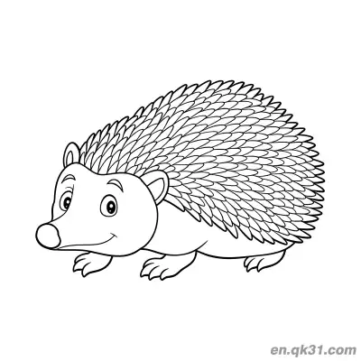 Free printable Crawling Hedgehog with Dense Spines Coloring Page coloring page