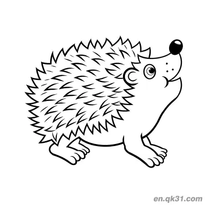 Free printable Hedgehog Looking Up Coloring Page coloring page