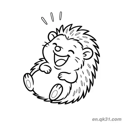Free printable Laughing Out Loud Hedgehog Coloring Page coloring page