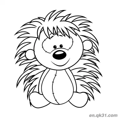 Free printable Plush Toy Hedgehog Coloring Page coloring page