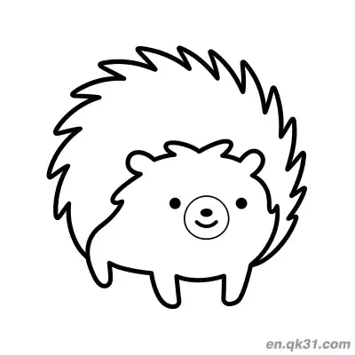 Free printable Round Ball Shaped Hedgehog Coloring Page coloring page
