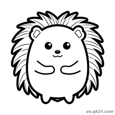 Free printable Round Cute Hedgehog Coloring Page coloring page