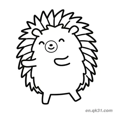 Free printable Round Dancing Hedgehog Coloring Page coloring page