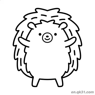 Free printable Round Fluffy Hedgehog Coloring Page coloring page