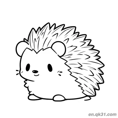Free printable Simple Side Sitting Hedgehog Coloring Page coloring page