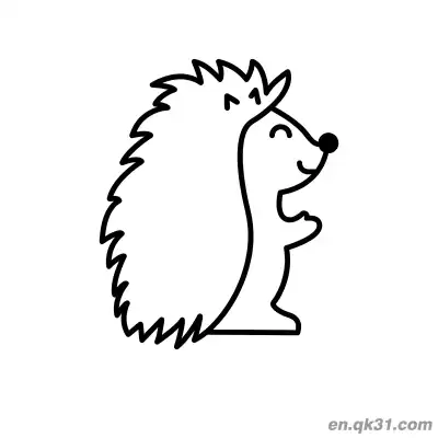 Free printable Smiling Standing Hedgehog Coloring Page coloring page