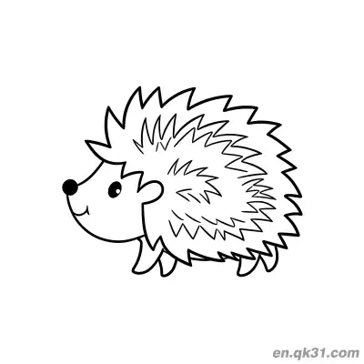 Free printable Walking Hedgehog Coloring Page coloring page