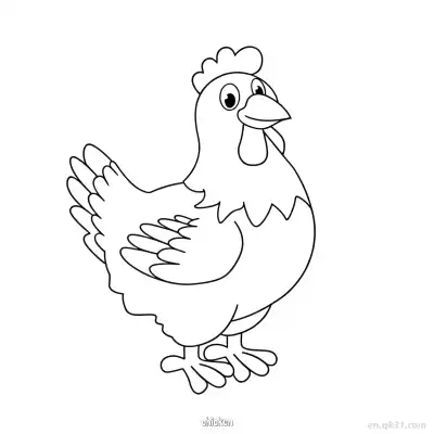 Free printable Chicken Printable Coloring Sheet coloring page