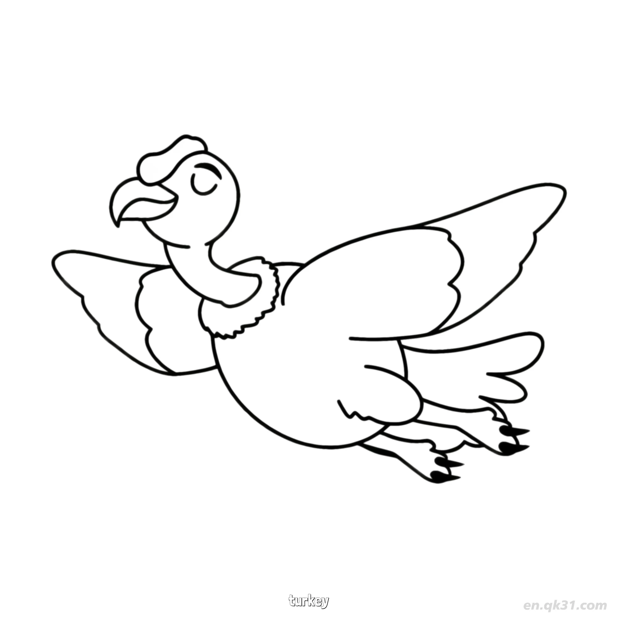 Flying Turkey Fun Holiday Coloring Page – Free Printable Coloring Page for Kids and Adults