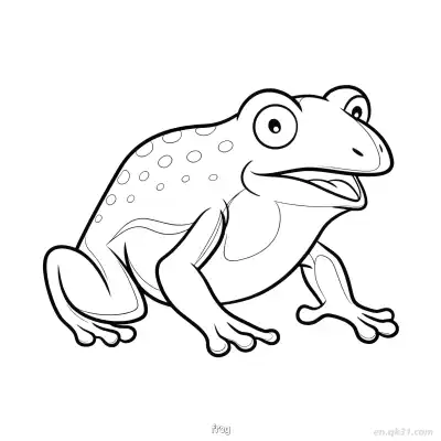 Free printable Frog with Spots Coloring Page coloring page