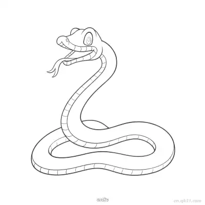 Free printable Open Mouth Snake Reptile Coloring Page coloring page