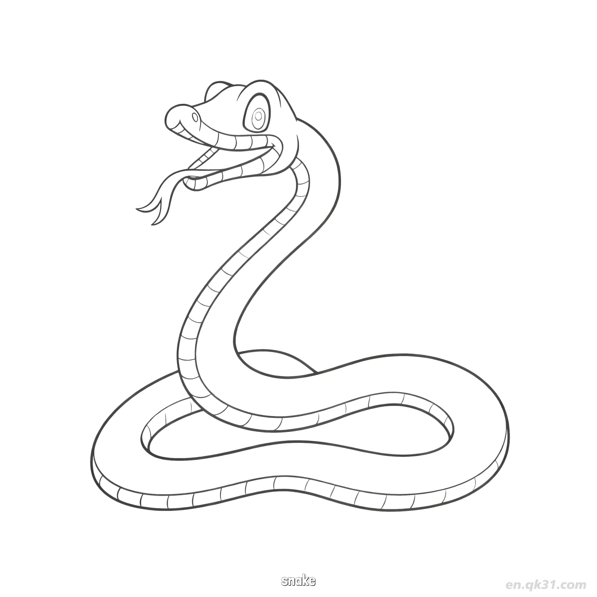 Open Mouth Snake Reptile Coloring Page – Free Printable Coloring Page for Kids and Adults
