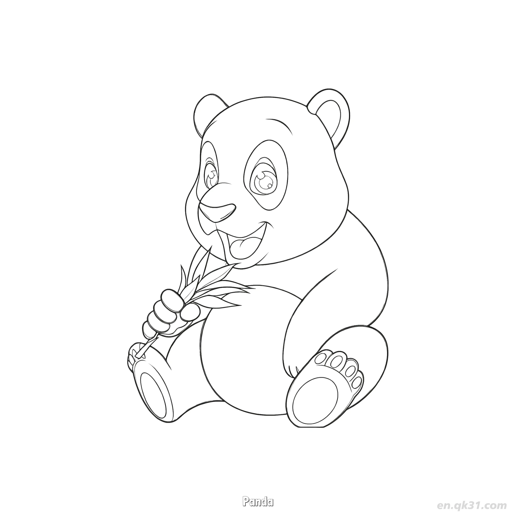 Panda Eating Bamboo Coloring Page – Free Printable Coloring Page for Kids and Adults