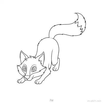 Free printable Playful Fox Coloring Page for Kids coloring page