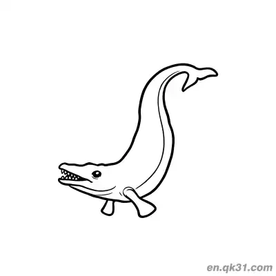 Free printable Mosasaurus Coloring Page Eel Like Slender Body Unique coloring page