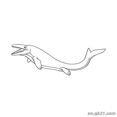 Free printable Mosasaurus Coloring Page Sleek Swimming Open Mouth Action coloring page