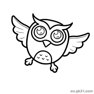 Free printable Flying Cartoon Owl Coloring Page coloring page