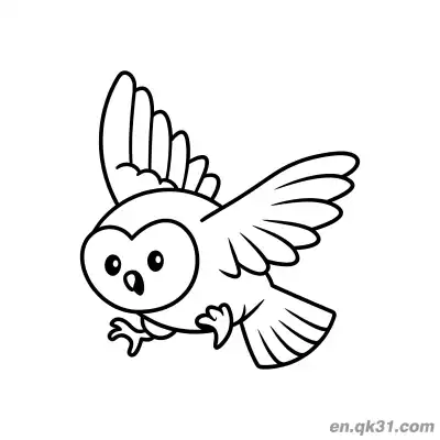 Free printable Flying Lovely Barn Owl Coloring Page coloring page