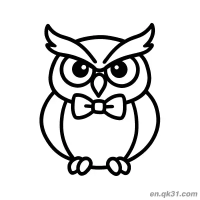 Free printable Gentleman Owl with Bow Tie Coloring Page coloring page