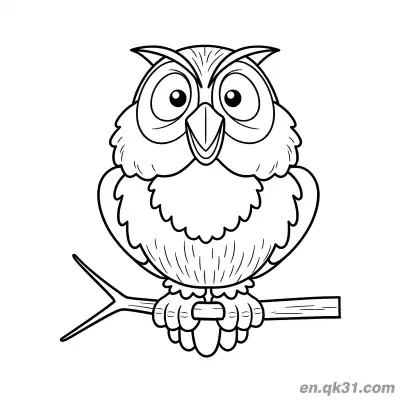 Free printable Happy Laughing Owl Coloring Page coloring page