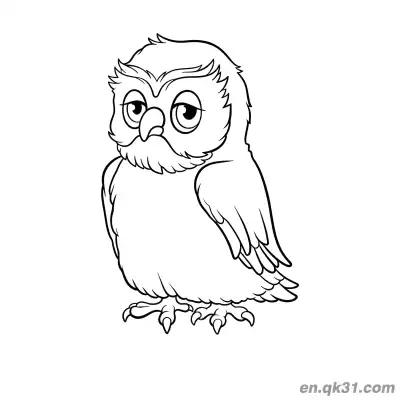 Free printable Melancholy Sleepy Owl Coloring Page coloring page