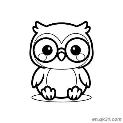 Free printable Nerdy Owl with Glasses Coloring Page coloring page