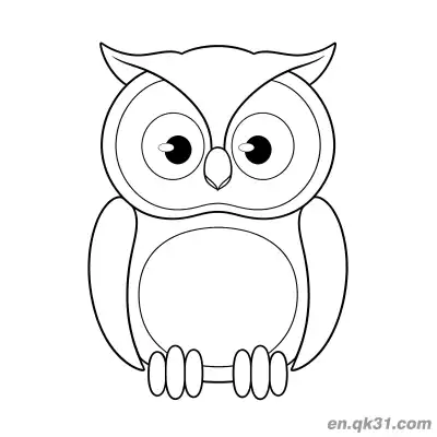 Free printable Round Adorable Owl Coloring Page coloring page