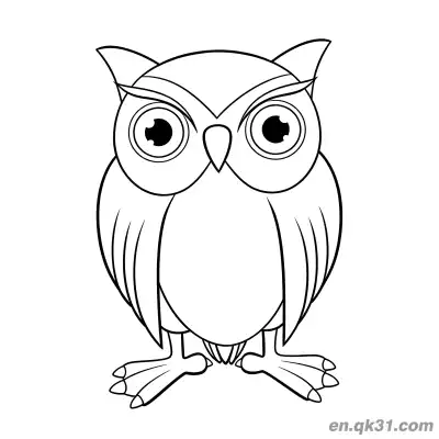 Free printable Serious Standing Owl Coloring Page coloring page