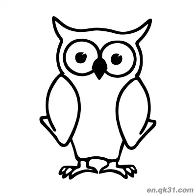 Free printable Simple Standing Cartoon Owl Coloring Page coloring page