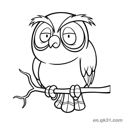 Free printable Sleepy Lazy Owl Coloring Page coloring page