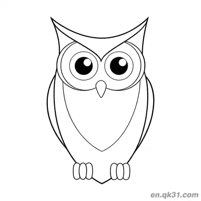 Free printable Slim Owl with Heart Belly Coloring Page coloring page