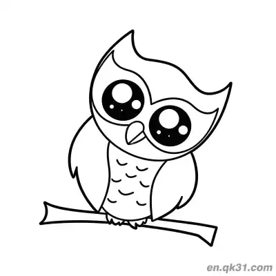 Free printable Tilted Head Playful Owl Coloring Page coloring page
