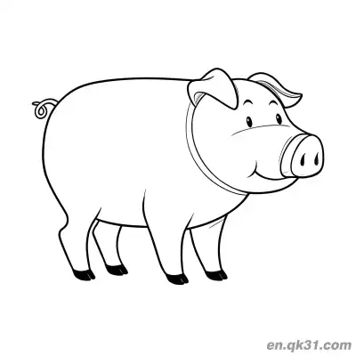Free printable Realistic Adult Pig Coloring Page coloring page
