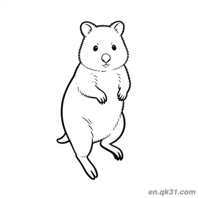 Free printable Leaping Quokka Coloring Page coloring page