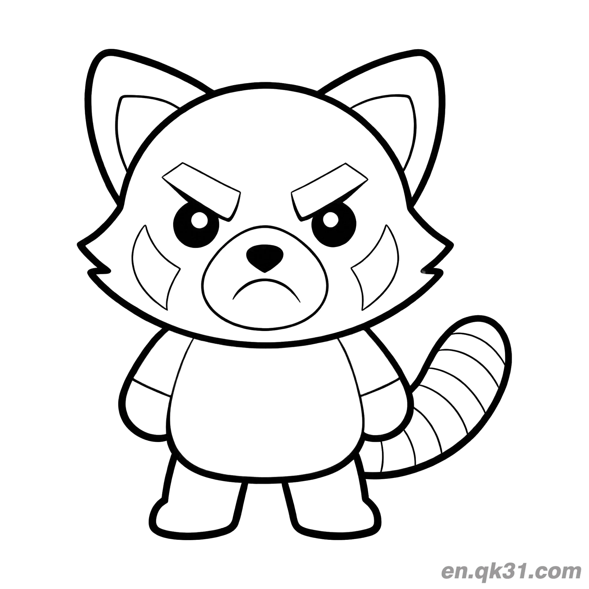 Angry Red Panda Coloring Page – Free Printable Coloring Page for Kids and Adults