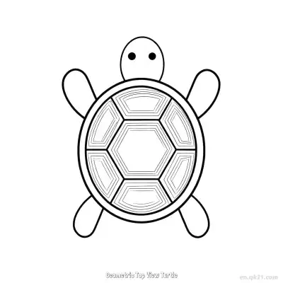 Free printable Geometric Top View Turtle  Coloring Page - Free PDF Printable Sea Turtle Coloring Sheets coloring page
