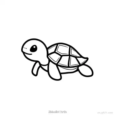 Free printable Minimalist Turtle  Coloring Page - Free PDF Printable Sea Turtle Coloring Sheets coloring page