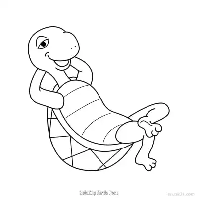 Free printable Relaxing Turtle Pose  Coloring Page - Free PDF Printable Sea Turtle Coloring Sheets coloring page