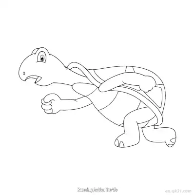 Free printable Running Action Turtle  Coloring Page - Free PDF Printable Sea Turtle Coloring Sheets coloring page